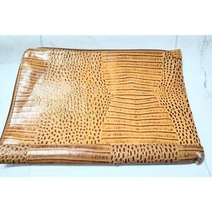 PUCCI EMILIO PUCCI VINTAGE LEATHER ALLIGATOR EMBOSSED PATTERN DOC / LAPTOP / SLE